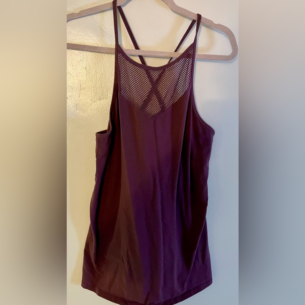 Torrid Foxy Criss Cross Mesh Plum Tank Top, 3X